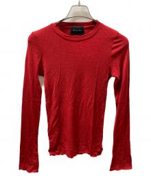 rita jeans tokyo（リタジーンズトウキョウ）の古着「CREWNECK WOOL RIB KNIT」｜レッド