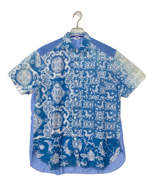 JUNYA WATANABE MAN（ジュンヤワタナベマン）JUNYA WATANABE MAN (ジュンヤワタナベマン) 切替アロハシャツ ブルー サイズ:Sの古着・服飾アイテム