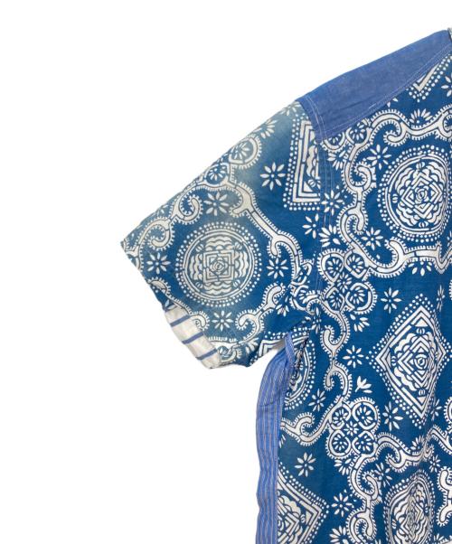 JUNYA WATANABE MAN（ジュンヤワタナベマン）JUNYA WATANABE MAN (ジュンヤワタナベマン) 切替アロハシャツ ブルー サイズ:Sの古着・服飾アイテム