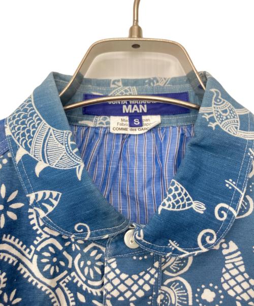 JUNYA WATANABE MAN（ジュンヤワタナベマン）JUNYA WATANABE MAN (ジュンヤワタナベマン) 切替アロハシャツ ブルー サイズ:Sの古着・服飾アイテム