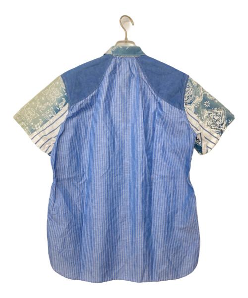JUNYA WATANABE MAN（ジュンヤワタナベマン）JUNYA WATANABE MAN (ジュンヤワタナベマン) 切替アロハシャツ ブルー サイズ:Sの古着・服飾アイテム