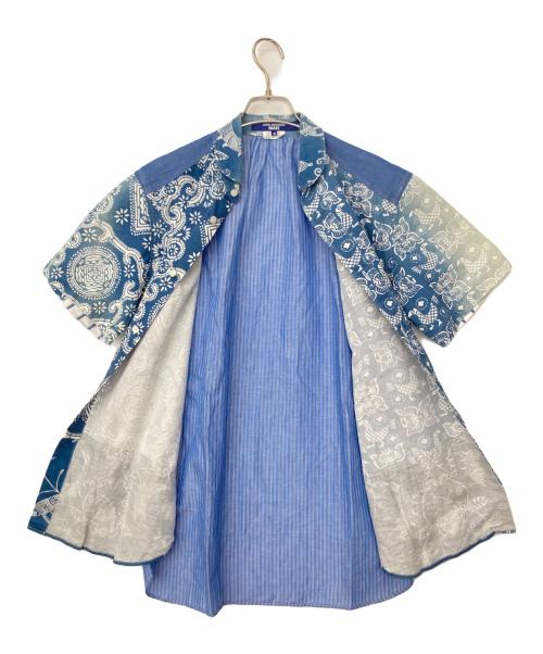 JUNYA WATANABE MAN（ジュンヤワタナベマン）JUNYA WATANABE MAN (ジュンヤワタナベマン) 切替アロハシャツ ブルー サイズ:Sの古着・服飾アイテム