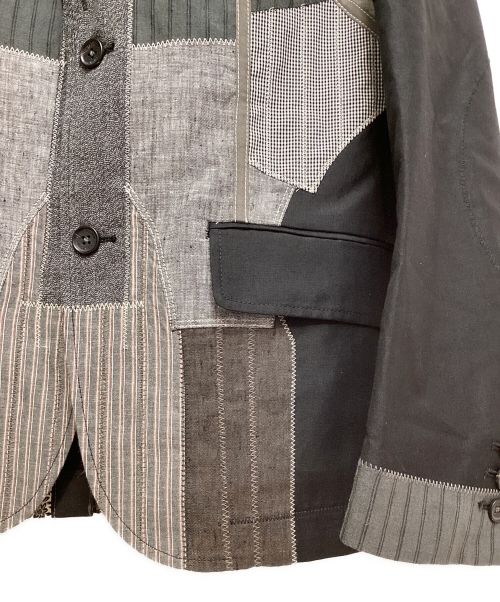 COMME des GARCONS JUNYA WATANABE MAN（コム デ ギャルソン ジュンヤ ワタナベ マン）COMME des GARCONS JUNYA WATANABE MAN (コム デ ギャルソン ジュンヤ ワタナベ マン) ウールラミーポプリン×多素材MIXジャケット グレー×ブラック サイズ:XSの古着・服飾アイテム