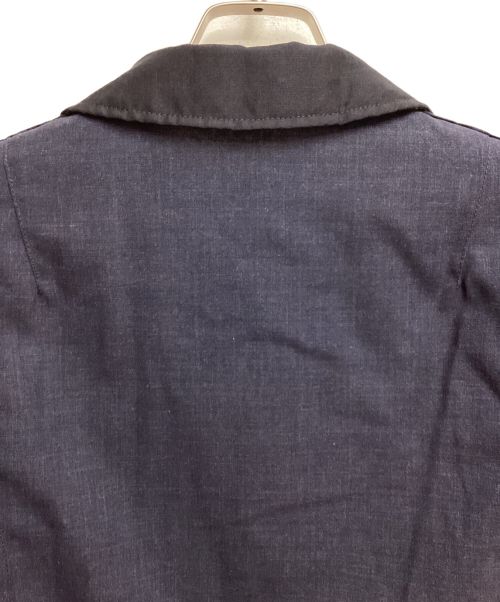 COMME des GARCONS JUNYA WATANABE MAN（コム デ ギャルソン ジュンヤ ワタナベ マン）COMME des GARCONS JUNYA WATANABE MAN (コム デ ギャルソン ジュンヤ ワタナベ マン) ウールラミートロ×綿リネンカルゼブルゾン AD2020 ネイビー サイズ:Sの古着・服飾アイテム