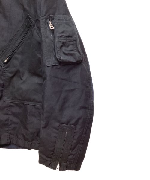 COMME des GARCONS JUNYA WATANABE MAN（コム デ ギャルソン ジュンヤ ワタナベ マン）COMME des GARCONS JUNYA WATANABE MAN (コム デ ギャルソン ジュンヤ ワタナベ マン) ウールラミートロ×綿リネンカルゼブルゾン AD2020 ネイビー サイズ:Sの古着・服飾アイテム