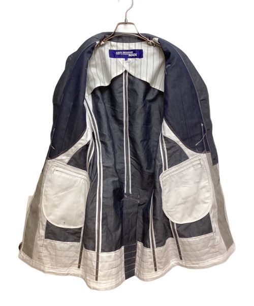 COMME des GARCONS JUNYA WATANABE MAN（コム デ ギャルソン ジュンヤ ワタナベ マン）COMME des GARCONS JUNYA WATANABE MAN (コム デ ギャルソン ジュンヤ ワタナベ マン) シャンブレーコート グレー サイズ:Sの古着・服飾アイテム