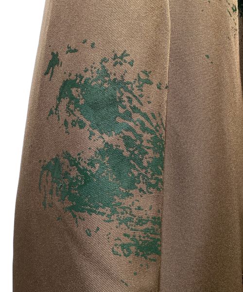 COMME des GARCONS SHIRT（コムデギャルソンシャツ）COMME des GARCONS SHIRT (コムデギャルソンシャツ) Woven Hand Printed Jacket(ウーヴンハンドプリンテッドジャケット) ブラウン サイズ:Mの古着・服飾アイテム