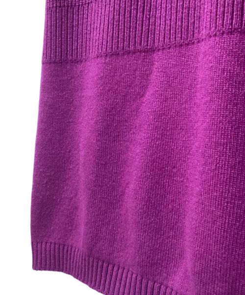 HERMES（エルメス）HERMES (エルメス) カシミヤロングニット パープル サイズ:36の古着・服飾アイテム