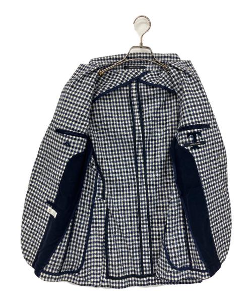 TAGLIATORE（タリアトーレ）TAGLIATORE (タリアトーレ) リネン混ジャケット ホワイト×ブルー サイズ:42の古着・服飾アイテム
