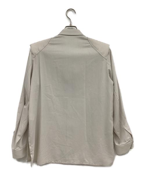 ETHOSENS（エトセンス）ETHOSENS (エトセンス) ショルダーパッドシャツ ライトグレー サイズ:表記なしの古着・服飾アイテム