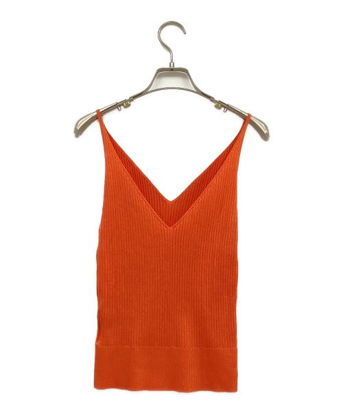 CABAN（キャバン）CABAN (キャバン) コットンリブ Vネックキャミソール オレンジ サイズ:FREEの古着・服飾アイテム
