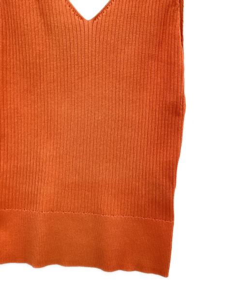 CABAN（キャバン）CABAN (キャバン) コットンリブ Vネックキャミソール オレンジ サイズ:FREEの古着・服飾アイテム