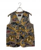 GANGSTERVILLEギャングスタービル）の古着「JUNGLE PANTHER - HUNTING VEST」｜グレージュ