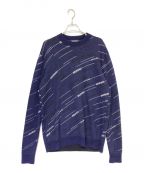 BALENCIAGAバレンシアガ）の古着「DIAGONAL LOGO SWEATER」｜ネイビー