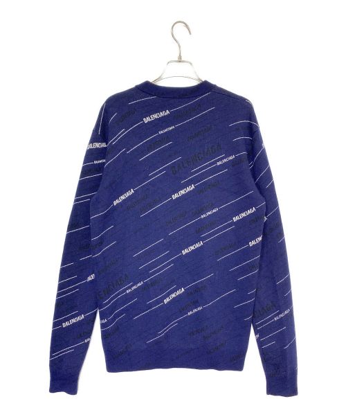 BALENCIAGA（バレンシアガ）BALENCIAGA (バレンシアガ) DIAGONAL LOGO SWEATER ネイビー サイズ:Sの古着・服飾アイテム