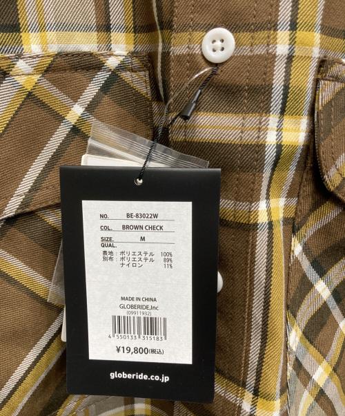 DAIWA PIER39（ダイワ ピア39）DAIWA PIER39 (ダイワ ピア39) TECK ELBOW PATCH WORK SHIRTS FLANNEL PLAIDS/エルボーパッチヘビーネルシャツ ブラウン サイズ:Mの古着・服飾アイテム