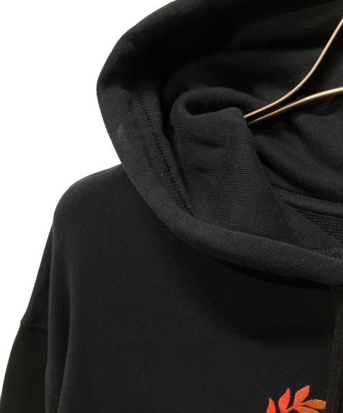 BALENCIAGA（バレンシアガ）BALENCIAGA (バレンシアガ) レインボーロゴ刺繍プルオーバーパーカー ブラック サイズ:Sの古着・服飾アイテム