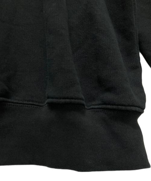 BALENCIAGA（バレンシアガ）BALENCIAGA (バレンシアガ) レインボーロゴ刺繍プルオーバーパーカー ブラック サイズ:Sの古着・服飾アイテム