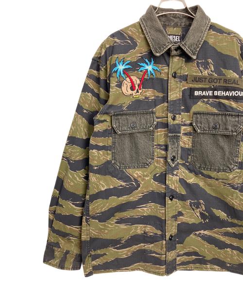 DIESEL（ディーゼル）DIESEL (ディーゼル) 長袖シャツ オリーブ サイズ:Sの古着・服飾アイテム