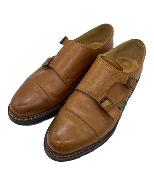 PARABOOT（パラブーツ）PARABOOT (パラブーツ) ダブルモンクストラップシューズ ブラウン サイズ:8の古着・服飾アイテム