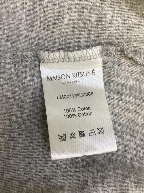 maison kitsune（メゾンキツネ）maison kitsune (メゾンキツネ) Tシャツ グレー×オレンジ サイズ:Lの古着・服飾アイテム