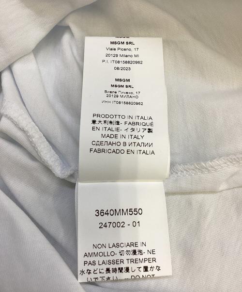 MSGM（エムエスジーエム）MSGM (エムエスジーエム) Tシャツ ホワイト サイズ:Lの古着・服飾アイテム