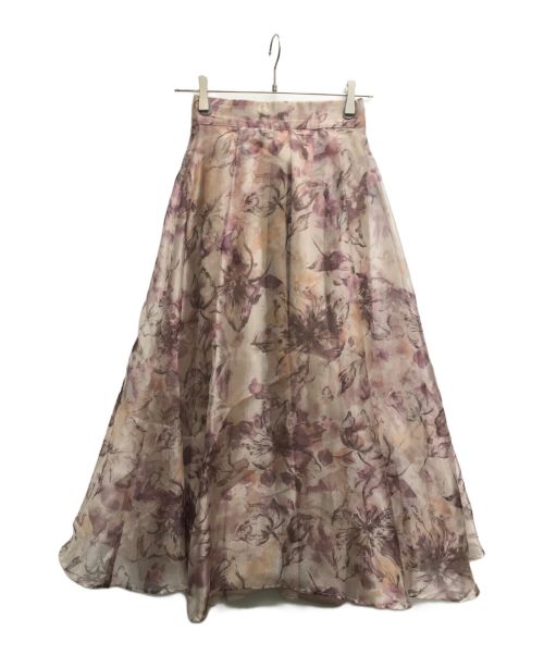 MERCURY DUO（マーキュリーデュオ）MERCURY DUO (マーキュリーデュオ) オーガンジーフラワーリバーシブルフレアスカート ピンク サイズ:S 未使用品の古着・服飾アイテム