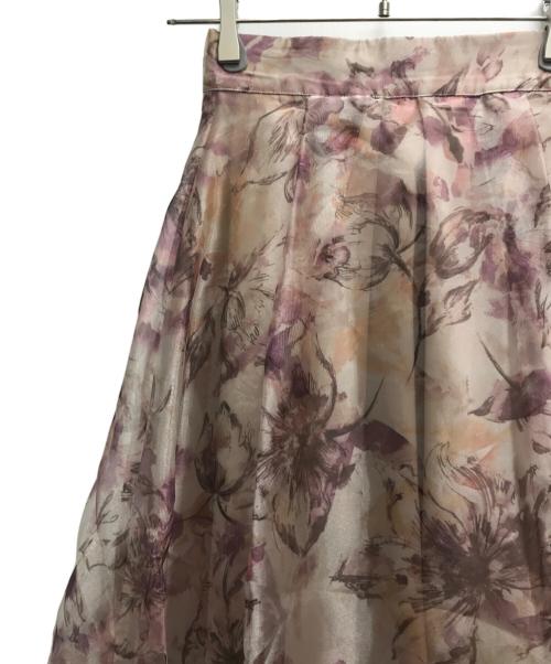 MERCURY DUO（マーキュリーデュオ）MERCURY DUO (マーキュリーデュオ) オーガンジーフラワーリバーシブルフレアスカート ピンク サイズ:S 未使用品の古着・服飾アイテム