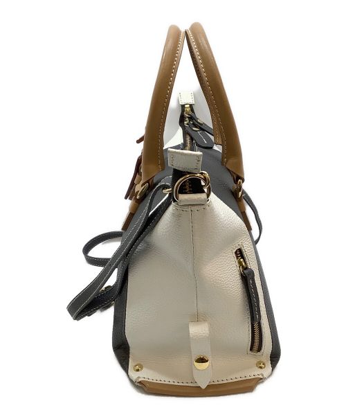 PotioR（ポティオール）PotioR (ポティオール) 2WAYバッグ グレー×アイボリーの古着・服飾アイテム