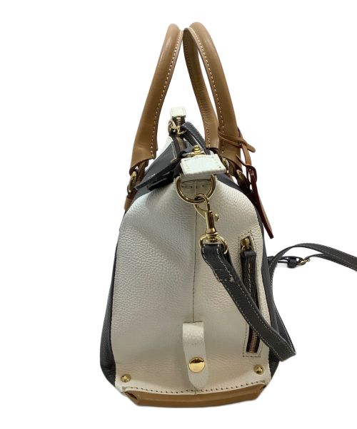 PotioR（ポティオール）PotioR (ポティオール) 2WAYバッグ グレー×アイボリーの古着・服飾アイテム