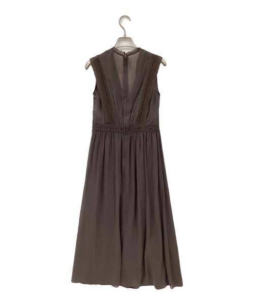 ANAYI（アナイ）ANAYI (アナイ) キュプラローンVネックワンピース ブラウン サイズ:36の古着・服飾アイテム