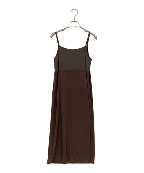 ANAYI（アナイ）ANAYI (アナイ) キュプラローンVネックワンピース ブラウン サイズ:36の古着・服飾アイテム