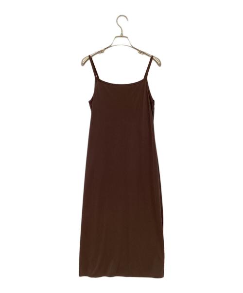 ANAYI（アナイ）ANAYI (アナイ) キュプラローンVネックワンピース ブラウン サイズ:36の古着・服飾アイテム