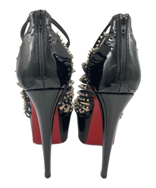 Christian Louboutin（クリスチャン・ルブタン）Christian Louboutin (クリスチャン・ルブタン) スタッズカイヒールパンプス ブラック サイズ:37　1/2の古着・服飾アイテム