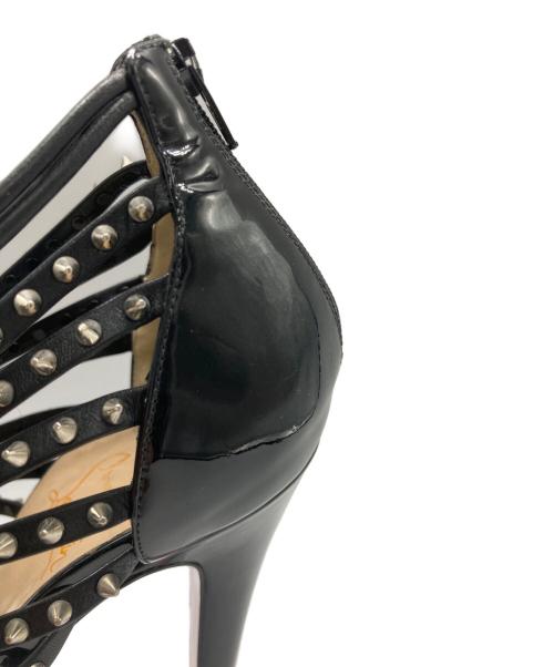 Christian Louboutin（クリスチャン・ルブタン）Christian Louboutin (クリスチャン・ルブタン) スタッズカイヒールパンプス ブラック サイズ:37　1/2の古着・服飾アイテム