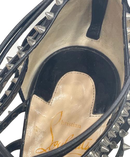 Christian Louboutin（クリスチャン・ルブタン）Christian Louboutin (クリスチャン・ルブタン) スタッズカイヒールパンプス ブラック サイズ:37　1/2の古着・服飾アイテム