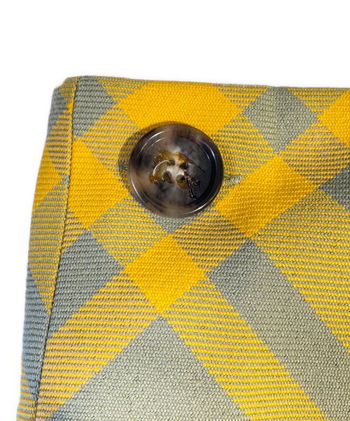 BURBERRY（バーバリー）BURBERRY (バーバリー) チェックウールキルトスカート イエロー サイズ:40の古着・服飾アイテム