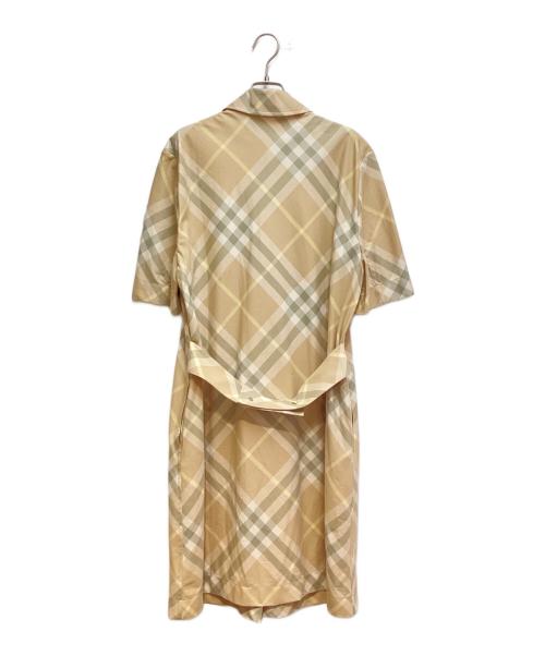 BURBERRY（バーバリー）BURBERRY (バーバリー) 24SS DANIEL LEE(ダニエル・リー) チェックシャツワンピース ベージュ サイズ:40の古着・服飾アイテム