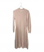 HERMESエルメス）の古着「セリエ カシミヤ 長袖 ニット ロングワンピース」｜ピンクベージュ
