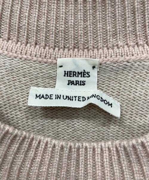 HERMES（エルメス）HERMES (エルメス) セリエ カシミヤ 長袖 ニット ロングワンピース ピンクベージュ サイズ:40の古着・服飾アイテム