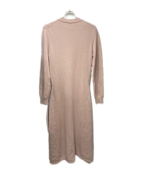 HERMES（エルメス）HERMES (エルメス) セリエ カシミヤ 長袖 ニット ロングワンピース ピンクベージュ サイズ:40の古着・服飾アイテム