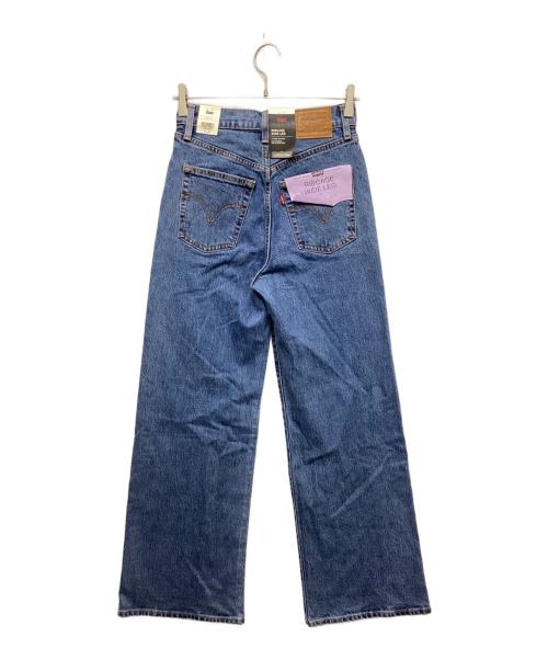 LEVI'S（リーバイス）LEVI'S (リーバイス) RIBCAGE WIDE LEG/ワイドデニムパンツ インディゴ サイズ:26 未使用品の古着・服飾アイテム
