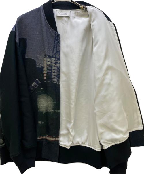 Azuma（アズマ）Azuma (アズマ) Photo Jacquard jacket ブラックの古着・服飾アイテム