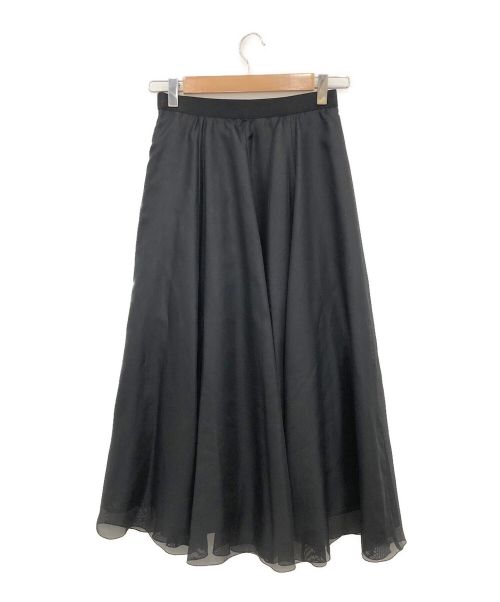 ANAYI（アナイ）ANAYI (アナイ) ブライトメッシュフレア スカート ブラック サイズ:36の古着・服飾アイテム