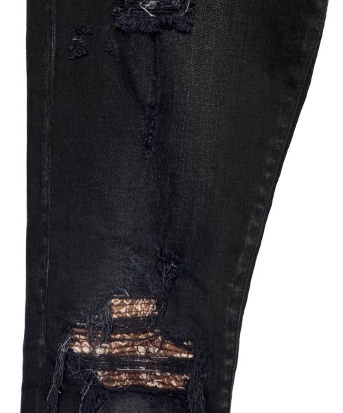 AMIRI（アミリ）AMIRI (アミリ) MX1 ブラック×ブラウン サイズ:W29(73.5cm)の古着・服飾アイテム