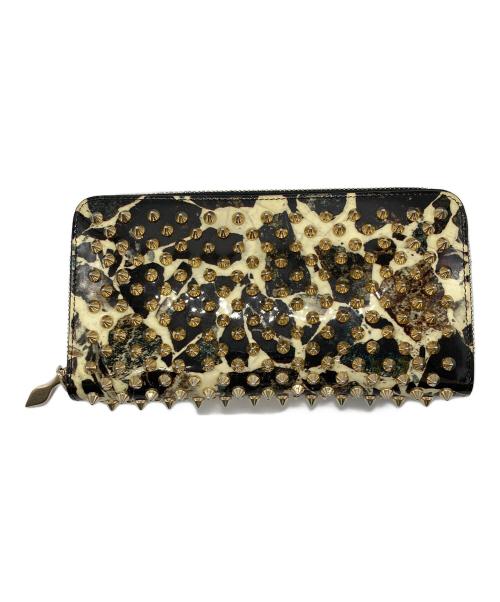 Christian Louboutin（クリスチャン・ルブタン）Christian Louboutin (クリスチャン・ルブタン) ラウンドファスナースタッズウォレット 1185062の古着・服飾アイテム