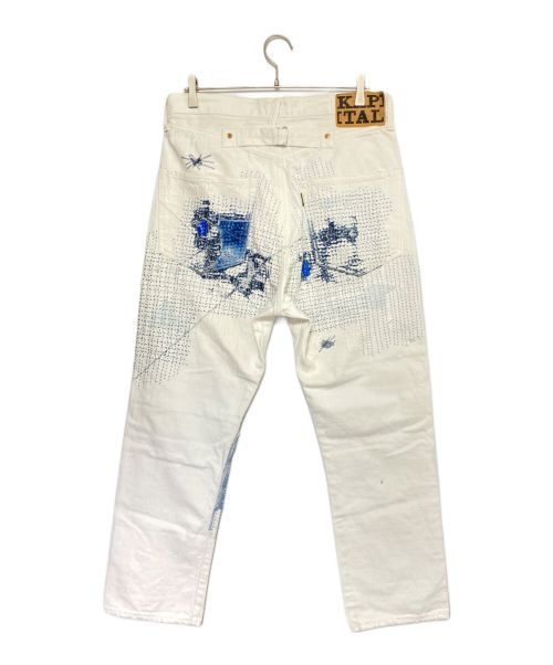 KAPITAL（キャピタル）KAPITAL (キャピタル) ホワイトデニム5P OKAGILLY（DONJA加工） ホワイト サイズ:W34の古着・服飾アイテム