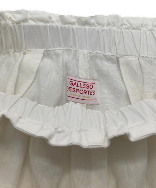 GALLEGO DESPORTES（ギャレゴデスポート）GALLEGO DESPORTES (ギャレゴデスポート) タックワイドパンツ ホワイト サイズ:Sの古着・服飾アイテム