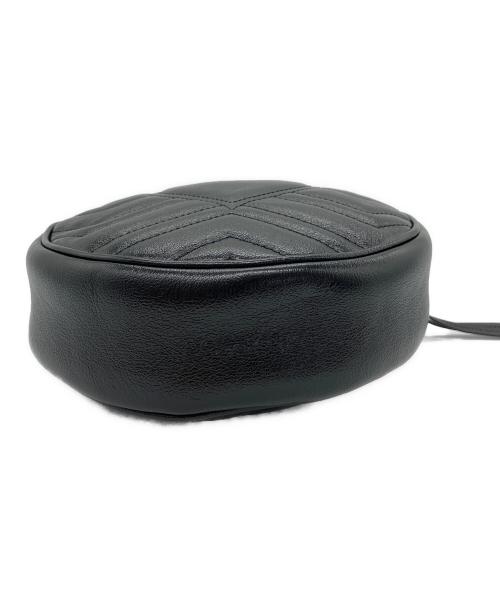 GUCCI（グッチ）GUCCI (グッチ) GGマーモント　ラウンドチェーンショルダーバッグ ブラックの古着・服飾アイテム