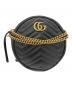 GUCCI（グッチ）の古着「GGマーモント　ラウンドチェーンショルダーバッグ」｜ブラック